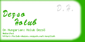 dezso holub business card